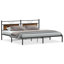 Bed Frame Without Mattress Smoked Oak Engineered Wood