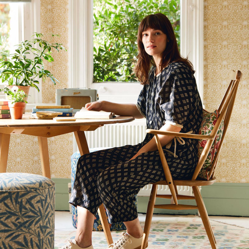 Emerys Willow Fabric, Woad Blue
