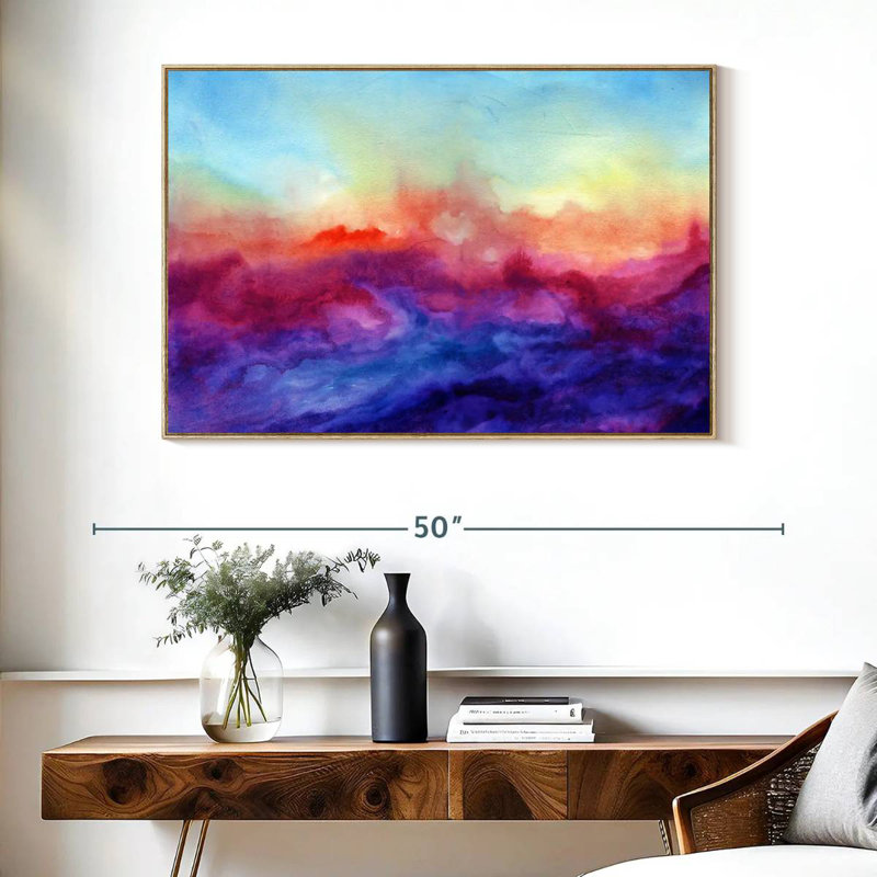 Arpège, Cadre flottant en bois naturel, 40 po x 27 po