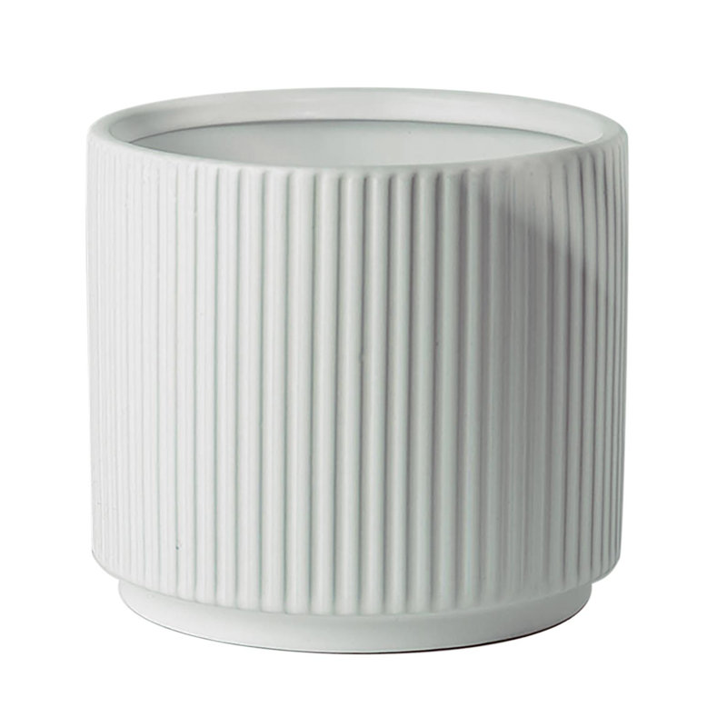 Analyssa 60 cm H Faux Foliage Plant in Ceramic Pot, White