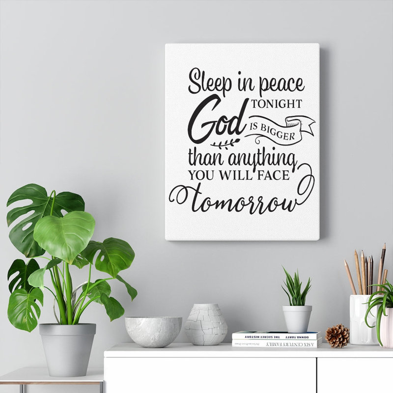 Sleep In Peace - Wrapped Canvas Print, 41cm H x 30cm W