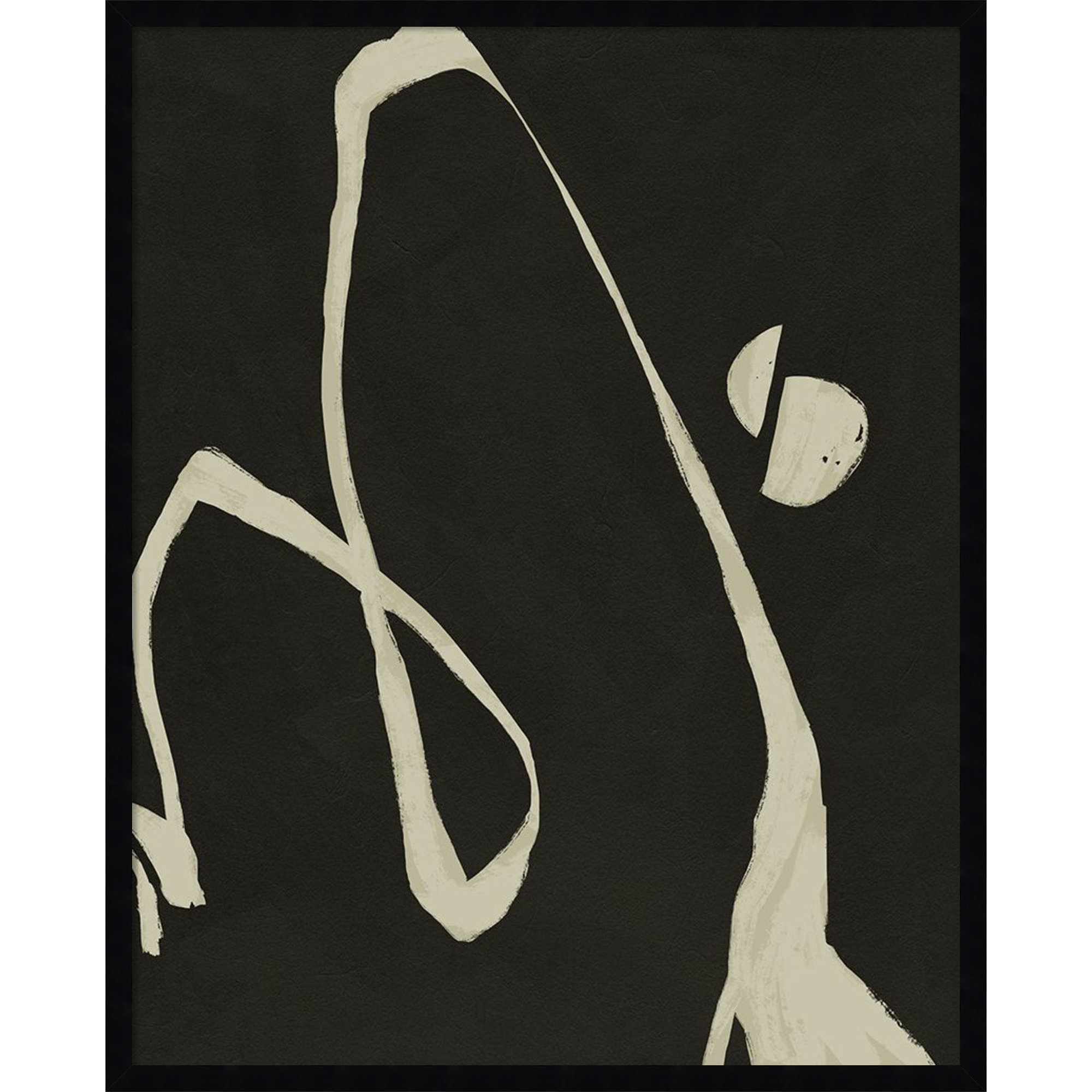 Neutral Spring II by Jacob Green, 33" H x 27" W x 1" D, Black