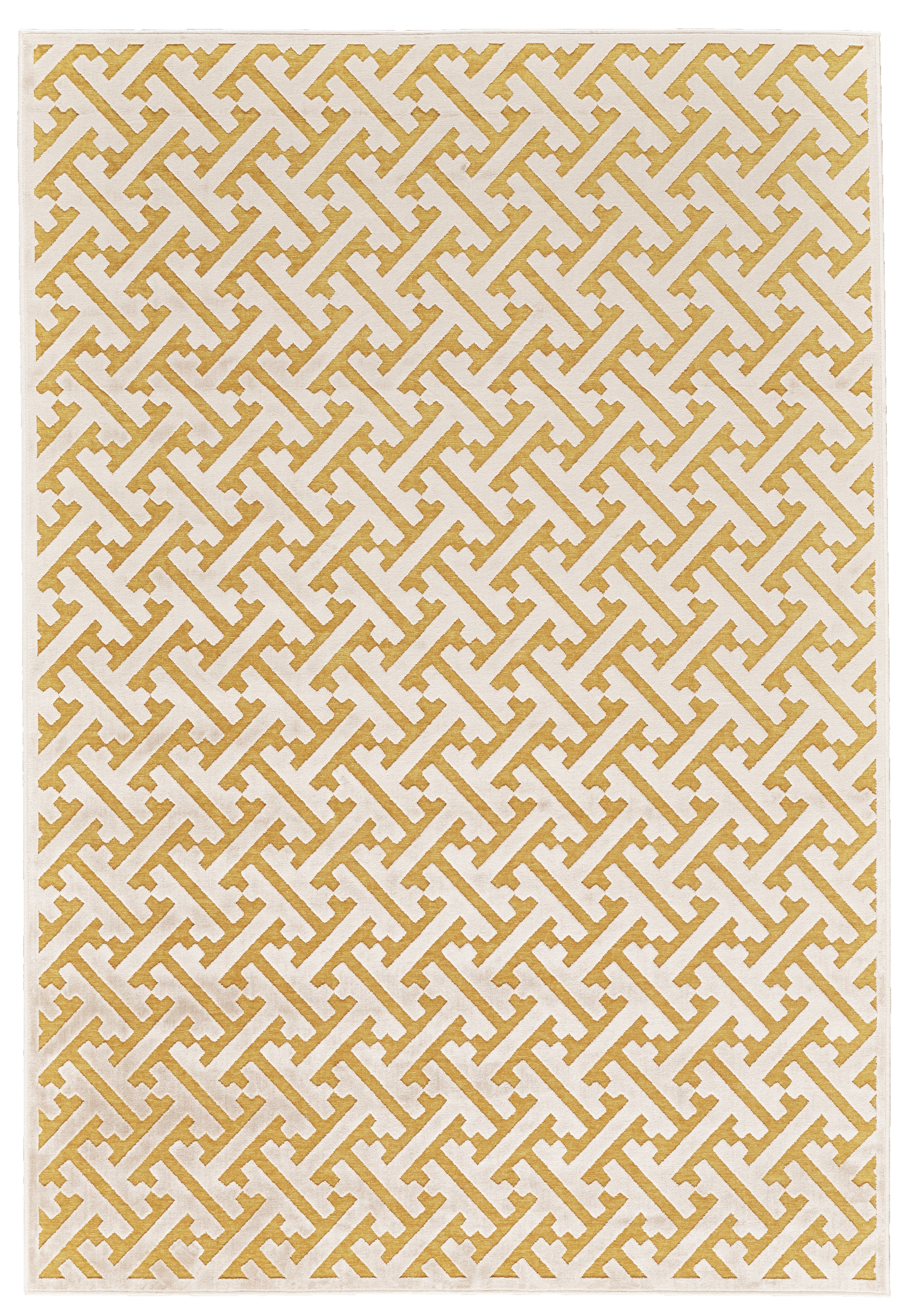 Mercer41 Barbatti Geometric Yellow Area Rug | Wayfair