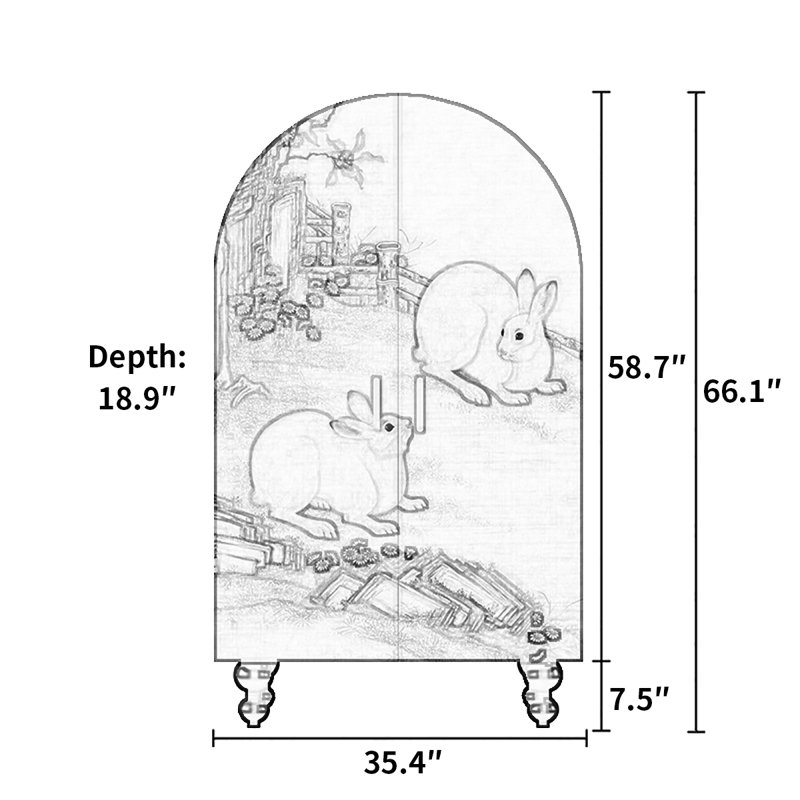 Armoire multifonctionnelle à imprimé français