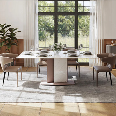 71" Modern Dining Table For 6 Person
