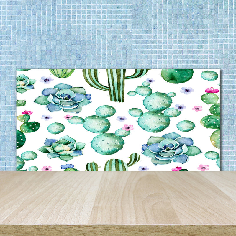 Batravil 50cm W x 100cm L Glass Peel and Stick Panel