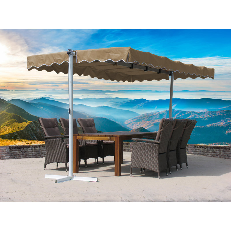 Dakota Fields 3.75cm W x 2.25cm D Fabric Sand Cover Retractable Patio Awning