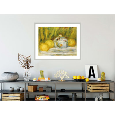 Sugar Bowl and Lemons by Pierre-Auguste Renoir -Framed Giclee Print