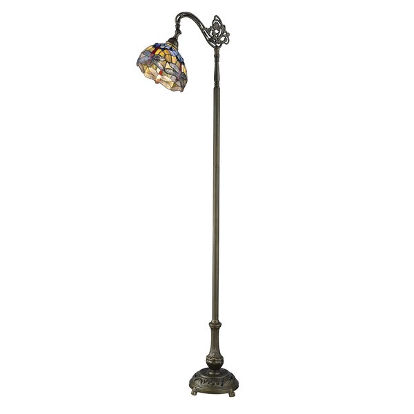 Foundry Select Metcalfe 58'' Bronze Arched/Arc Floor Lamp with Outlet ...