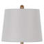 Lampe de table transparente / en cuivre 26,5 "avec prise Cullens