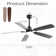 52 Inch Ceiling Fan with Dimmable LED Light and Remote – Modern Quiet DC Motor, 6-Speed, Reversible Dual-Colour Blades, Adjustable Colour Temperature – Bedroom & Living Room Ceiling Fan