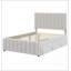 Lit plateforme tapissier pleine grandeur avec lit gigogne simple et 3 tiroirs, tissu en lin, conception peu encombrante pour les chambres modernes-1266260598