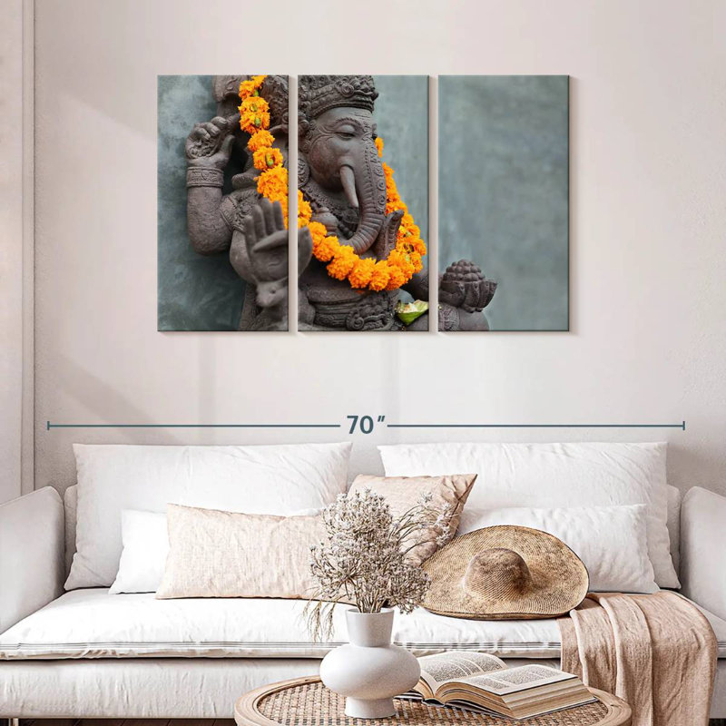 Adella Ganesha Statue, 28" H x 45" W