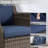 5 Pieces All-Weather Wicker Patio Conversation Set With Cushions, 2 Chairs, 2 Ottomans & Side Table-236158138