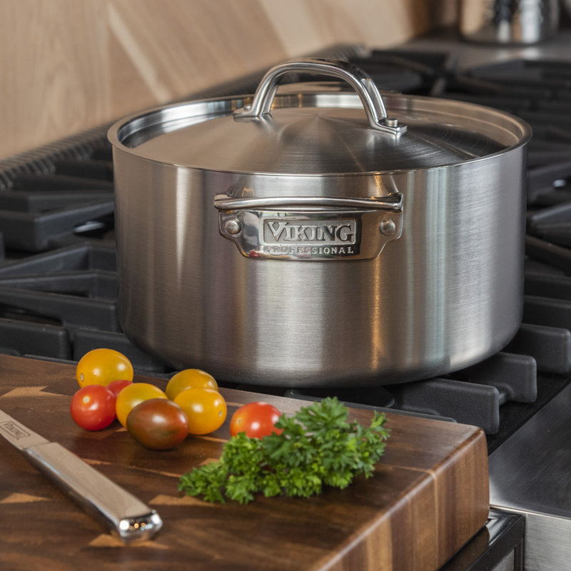 Viking Professional 5-Ply Stainless Steel Stock Pot, 6 Quarts