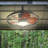 20" Cage 5-Blade Woodgrain Three-Color Variable Light Ceiling Fan with Remote Control