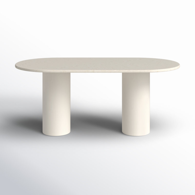 Belle Oval Marble Dining Table, Black Marble