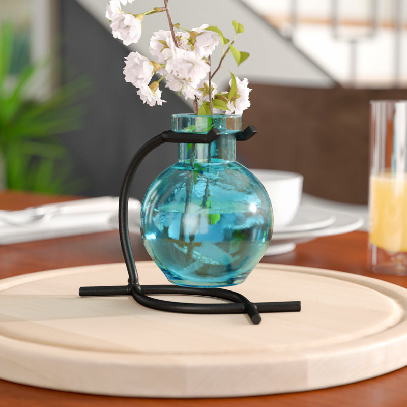 Vase de table Berryville, Bleu aqua