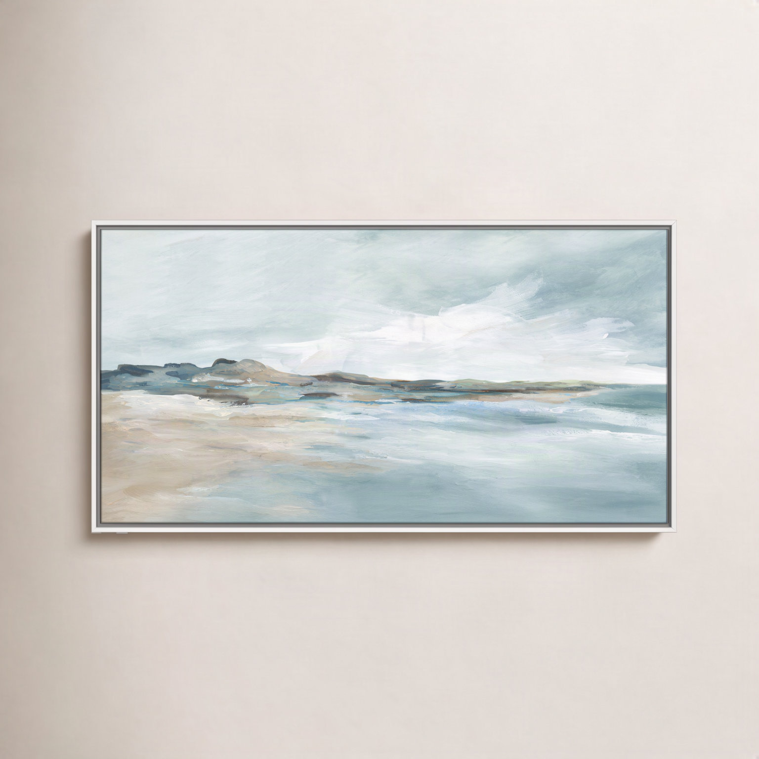 Coralie "Sandpoint" Print by Carol Robinson, 21.5" H x 41.5" W, White