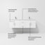 Ensemble de meuble-lavabo double mural 60 "Geneva-87285963-112899377
