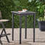 Table d'extérieur en gris foncé - bois, finition bois gris, facile à entretenir