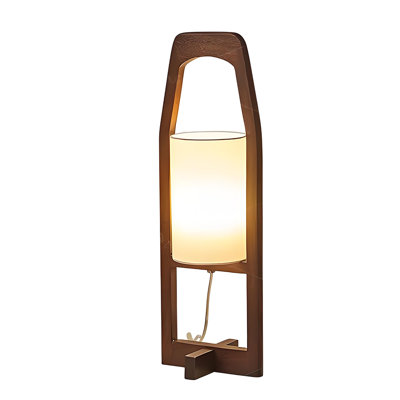 Lampe sur pied en bois massif, lumière ambiante portative rétro minimaliste pour le salon, la chambre à coucher et le bureau