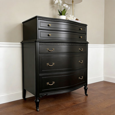 Retro black chest of drawers
