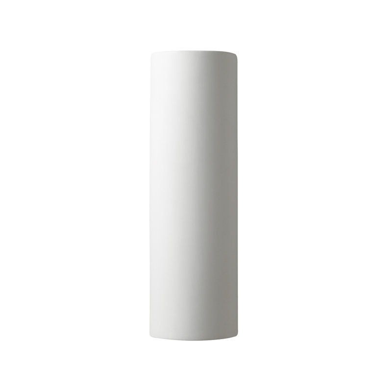 Ambiance Ceramic Wall Light, Matte White, 24" H 5.25" W x 4" D, No