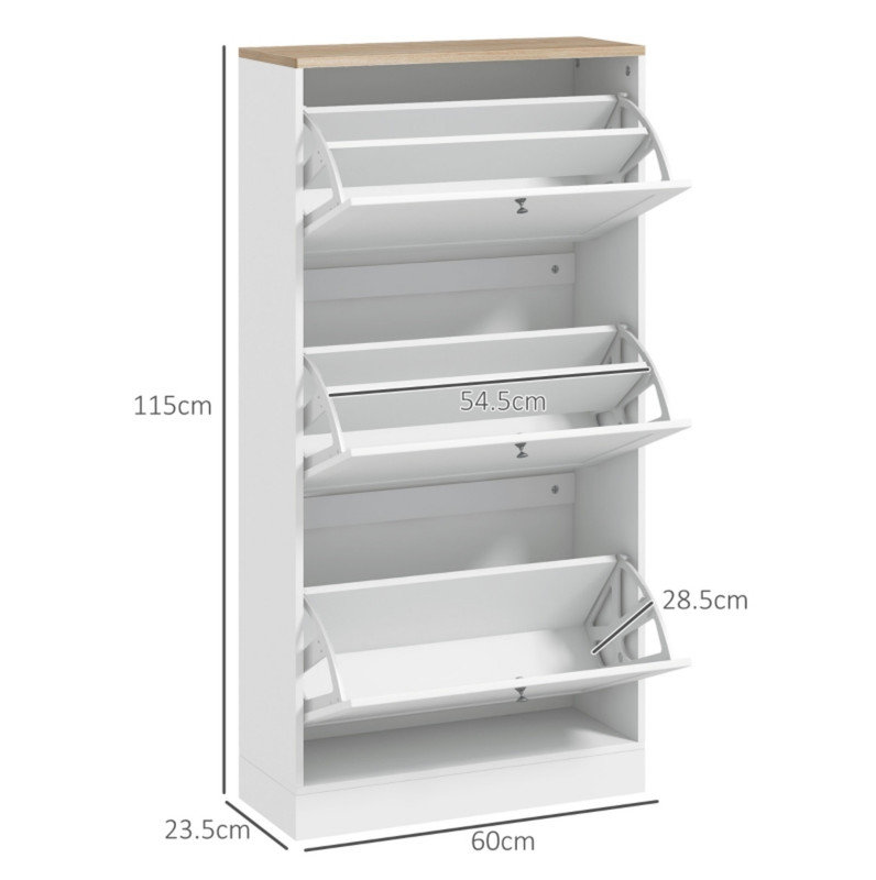 18 Pair Flip Down Shoe Storage