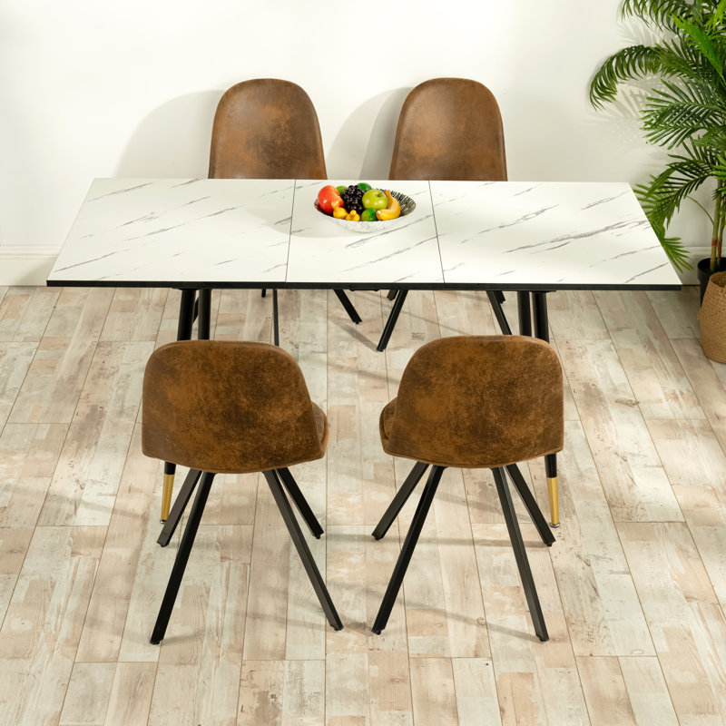 Montmorenci 47 cm H Suede Side Chair in Brown