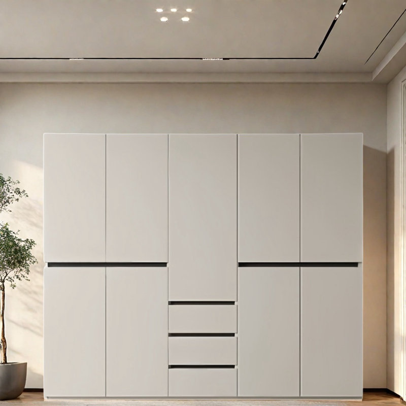 Garde-robe moderne et segmentée, H 78,74 po x l 78,74 po x P 23,62 po