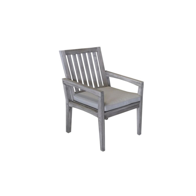 Ensemble repas en teck avec coussins 5 pièces courtyard bay side Severson