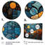 Blue And Orange Boho Mosaic Medley - Boho Mosaic Wall Art Decor-1292012030-1292012025