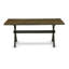 L'ensemble 5 pièces de table et chaises de cuisine comprend une table de salle à manger rectangulaire avec pieds en X et 4 chaises Parsons en tissu de lin, noir brossé-1556786977-1556786976