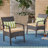 Stylish Patio Chair: Kd In Brown Tan Colorway With Fabric Comfortable Outdoor Frame