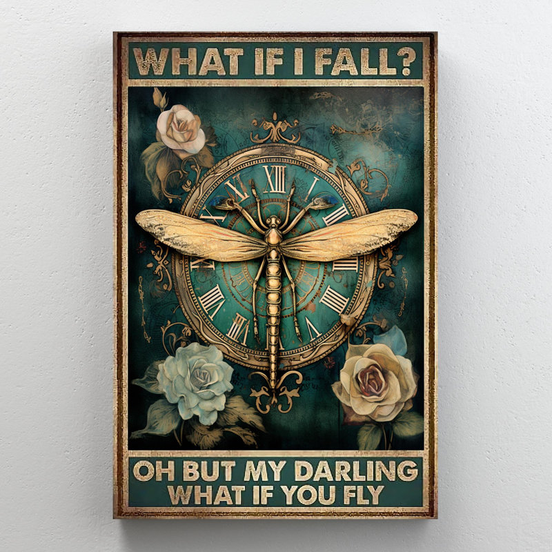 Dragonfly What If You Fly - 1 pièce, libellule rectangulaire, H 36 po x l 24 po x P 1,25 po