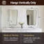 Miroir de salle de bain Contemporary Cadre en acier inoxydable-41474997-41474998