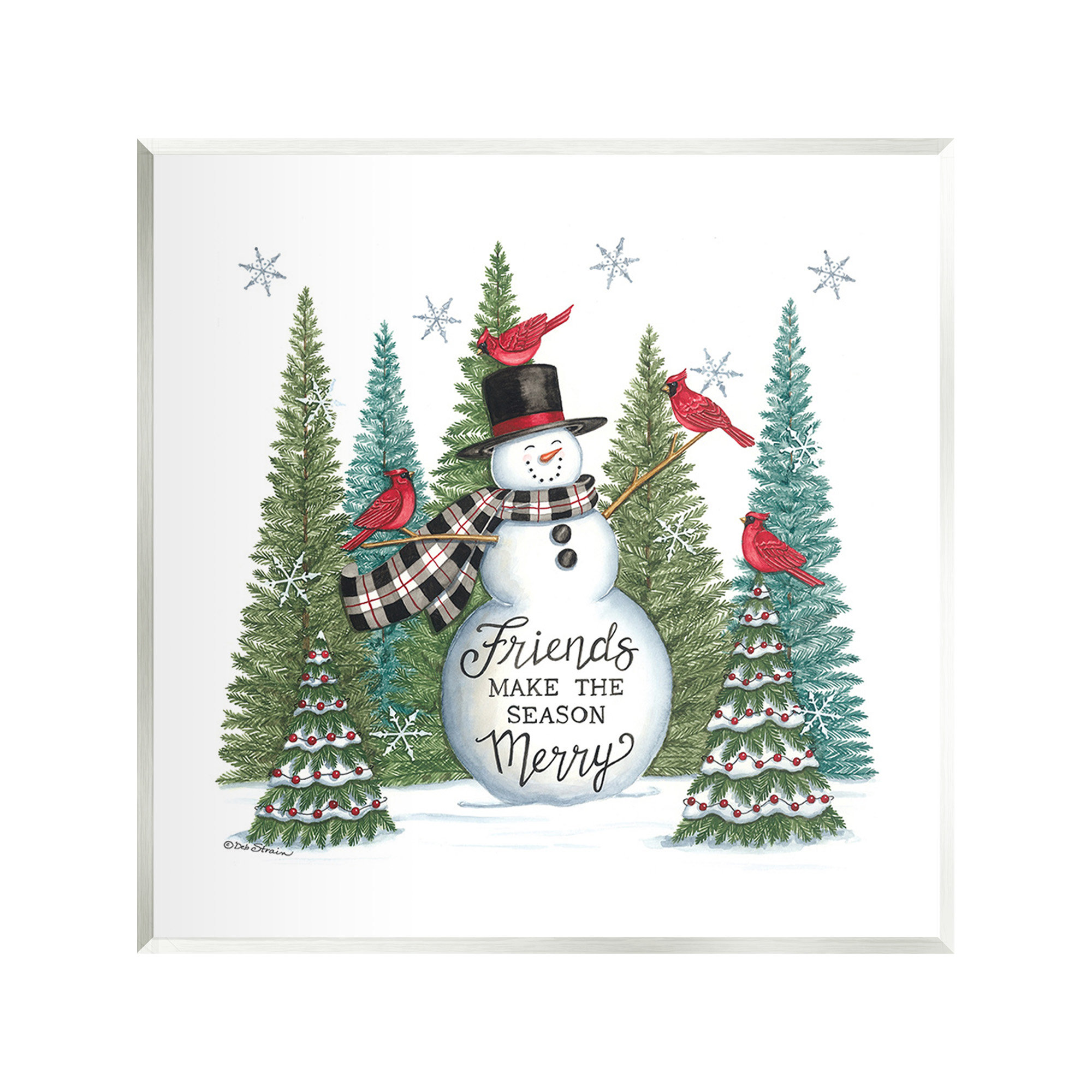 The Holiday Aisle® Winter Friendship Snowman Wall Art Design By Deb ...