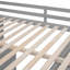 Lit mezzanine double avec tiroirs, bureau et garde-robe gris