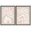 Abstrait botanique beige, œuvre d'art moderne, impression encadrée, affiche, salle de bain, petit art mural-104789348-104789353