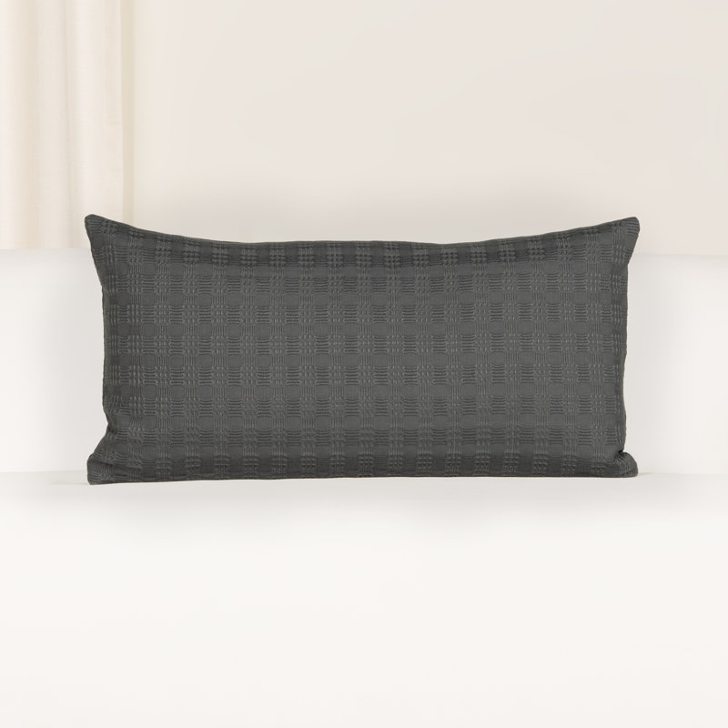 Coussin décoratif Bramble, Slate, 26" x 14" Rectangle, Plumes