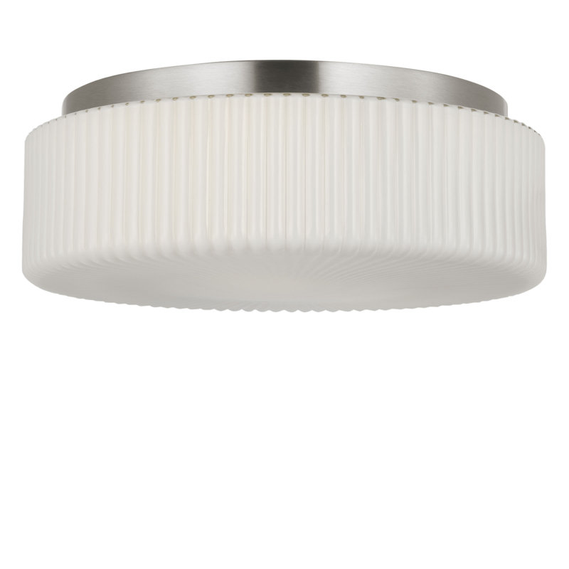 Plafonnier encastré 2 lumières Axira, Non, Nickel brossé