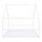 Metal House Bed, White-114246891