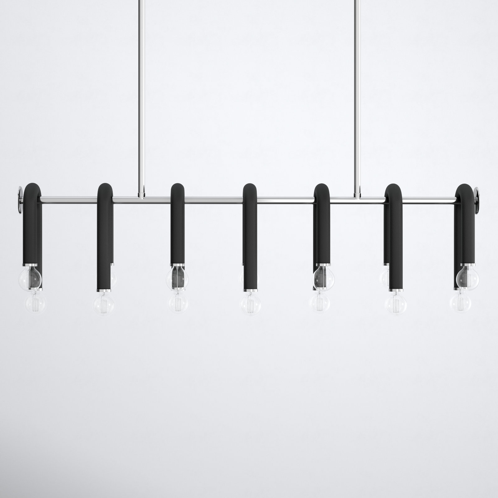 Rhea 14 Light Dimmable Pendant, Polished Nickel