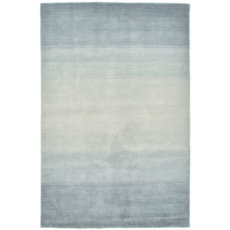 Hand-Loomed Wool Grey Rug, Rectangle 140 x 200cm
