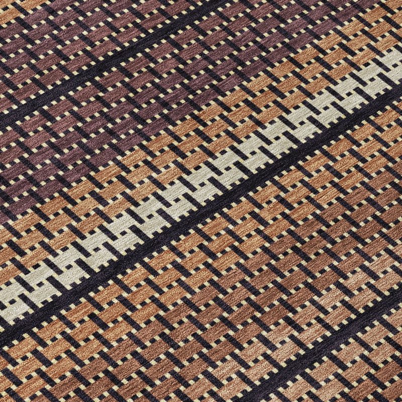 Machine Washable Indoor/Outdoor Lockway ACN2427 Stripes Rug, Runner 2'3" x 7'6"