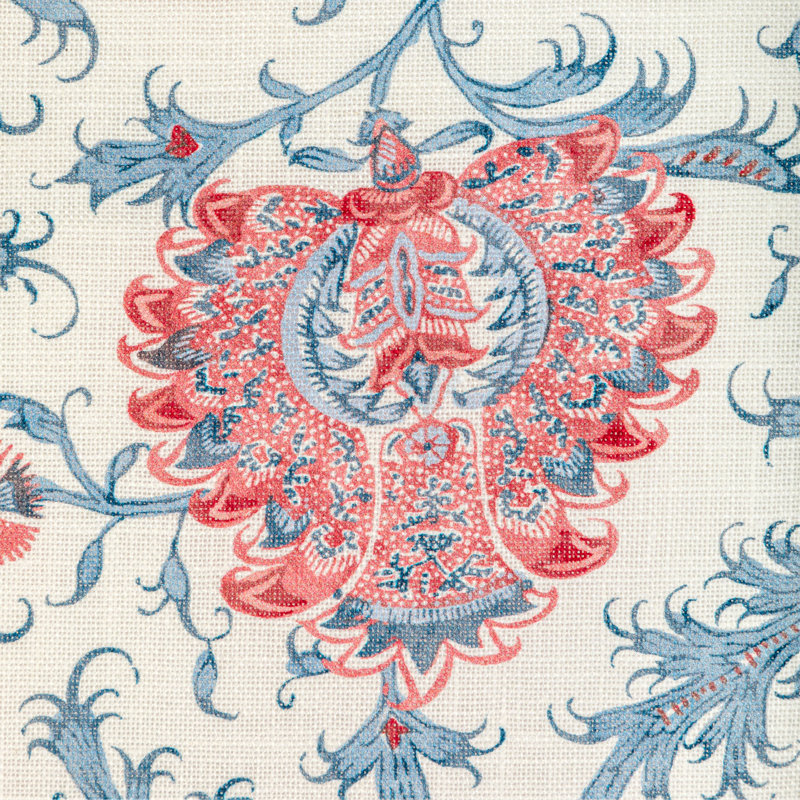 Indiennes Floral Fabric, Berry