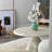 Cream marbled resin coffee table