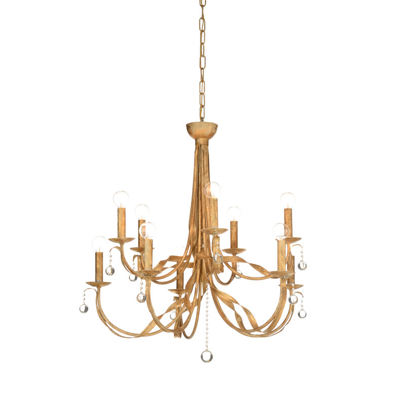 Lustre classique / traditionnel à 10 lumières de style bougie Reed