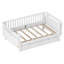 Lit plateforme simple en bois pour enfants, lit simple en bois à profil bas avec rails